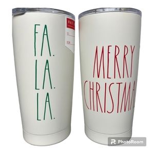Rae Dunn Merry Christmas & Fa La La Insulated Tumbler SET